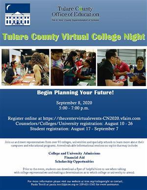 Tulare County Virtual College Night