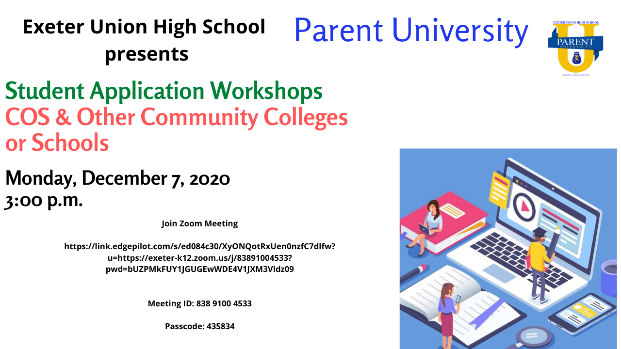 Community College Parent Workshop