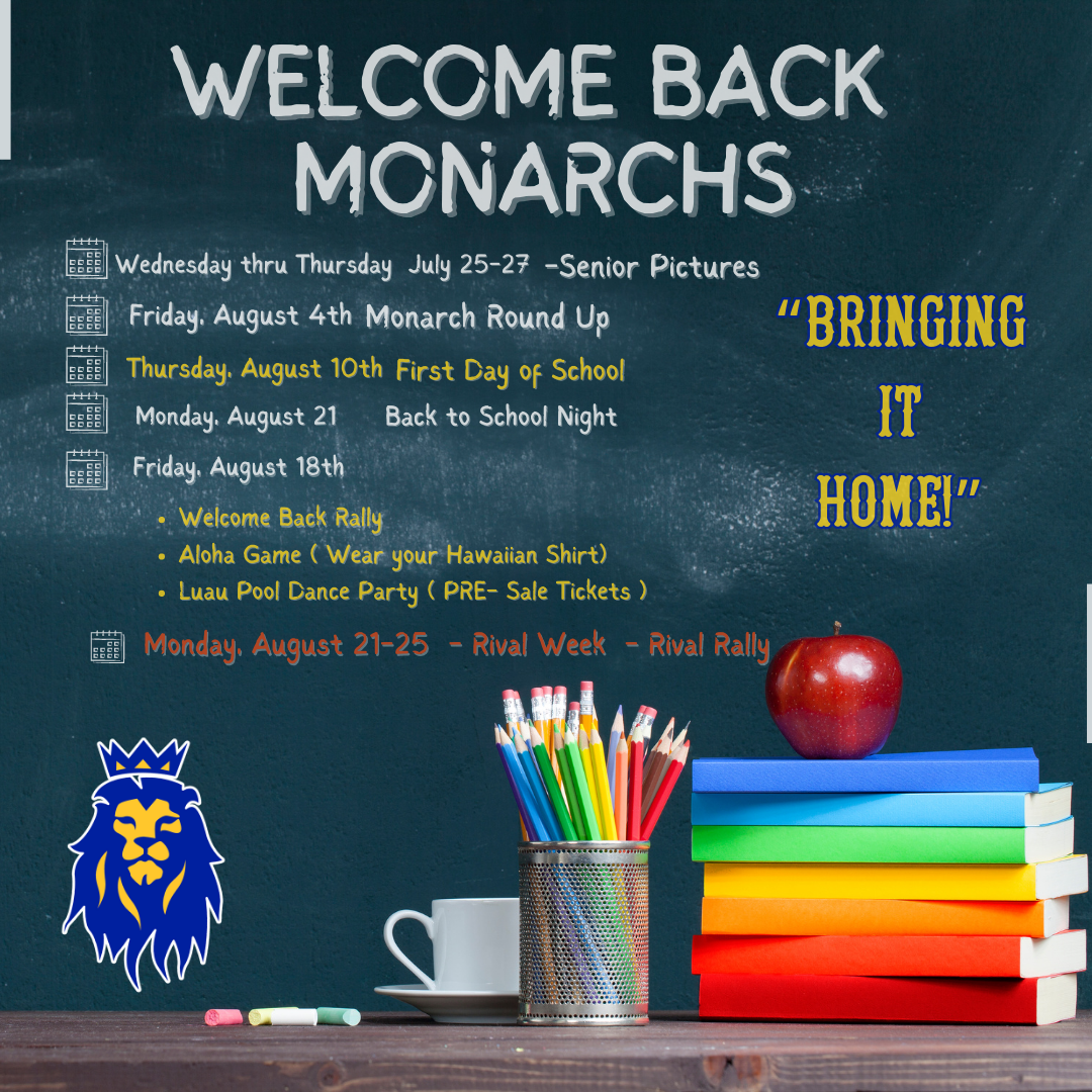 Monarch Welcome Back